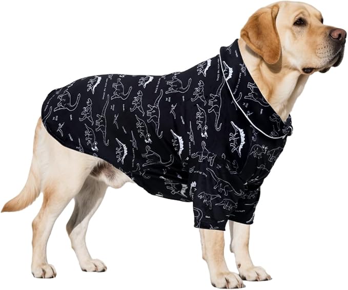 CuteBone Two-Leg Velvet Pet Pajamas Girl Dog Clothes - Soft, Cozy, and Stretchy Boy Pjs for Medium, Large Dogs and Cats Winter Sleepwear Apparel LTP08XXL