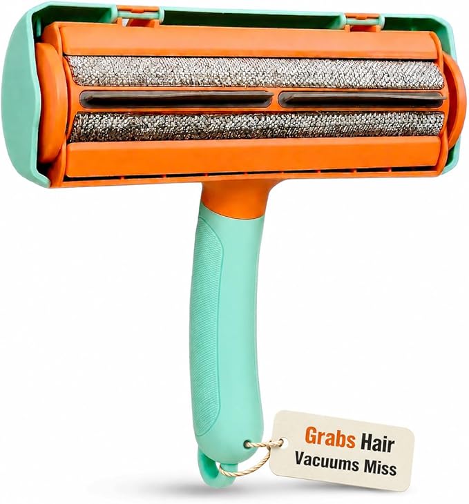 Tomby Reusable Pet Hair Remover Roller for Dog & Cat Hair, Lint Roller for Furniture, Couch, Carpet, Car, Rugs & Bedding, No Sticky Sheets, Easy Cleaning, Portable