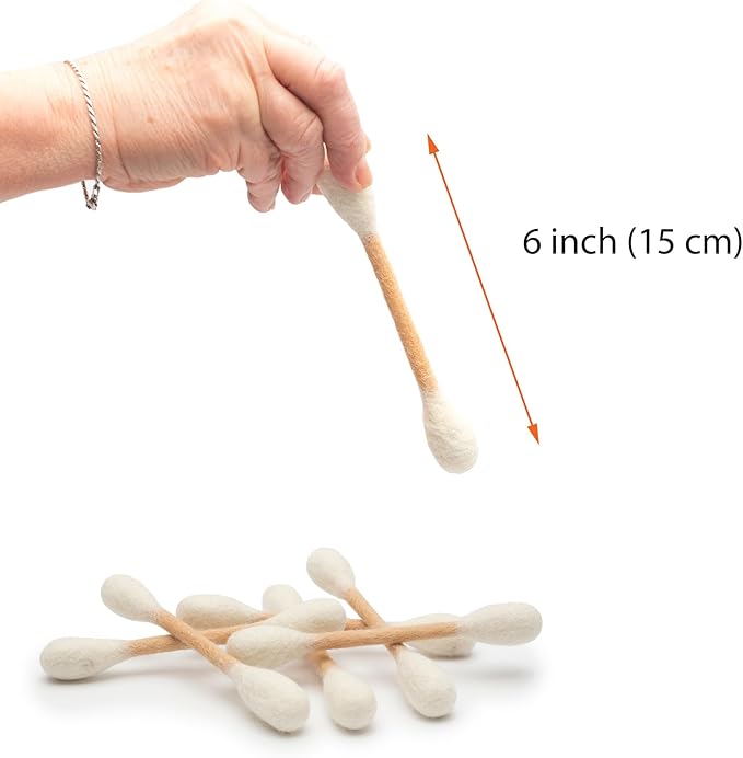 Glaciart One Swabs Cat Toys with Catnip - 12 Pk | Durable for Chew, Cute Cat Toys Interactive Kitty for Boredom, Exercise, & Play | Filled w/Organic Catnip for Anxiety & as Digestive Aid | Gift Idea