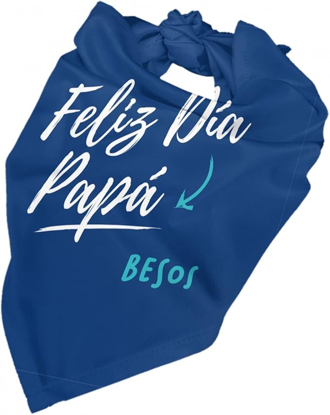 Happy Father's Day Dog Bandana Adjustable Reversible Triangle Dog Scarf Scarves Pet Bibs Costume Accessory Decor for Cats
