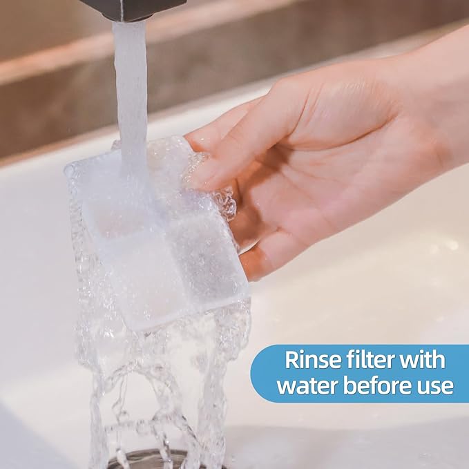 furrybaby Carbon Replacement Filters for Cat and Dog Fountain, Premium Pet Water Fountain Dispenser Filters (6 Packs for Pure White)