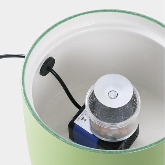 GeRRiT Ceramic Smart Drinking Fountain for Cats,Automatic Circulation Water Feeder for Pets,1L/1.5L Dog Water Dispenser with 6 Replacement Filters USB Anti-Dry for Multiple