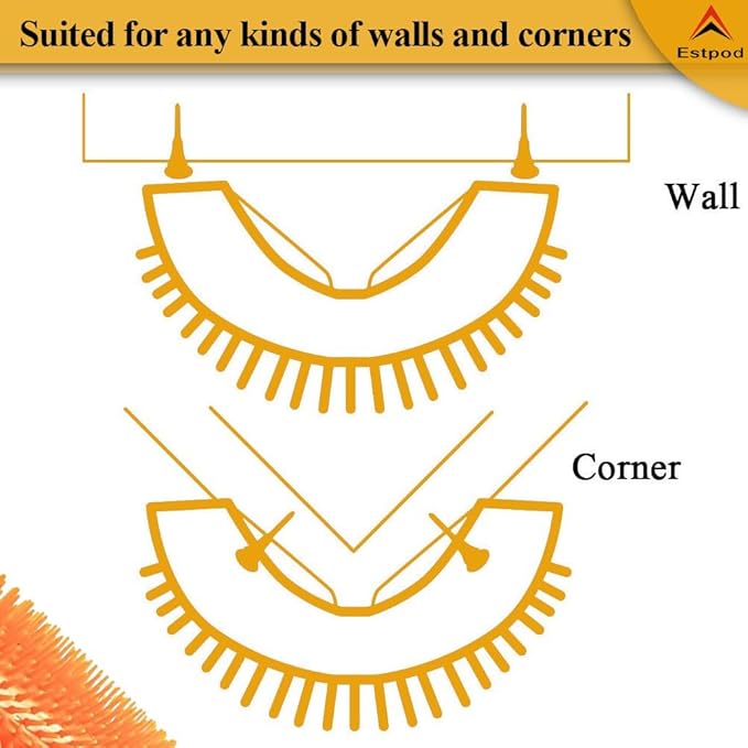 Cat Self Groomer – Wall Corner Scratcher, 2 Pack Soft Silicone Face Grooming Brushes and Massage Combs for Indoor Cats and Small Pets (Grey)