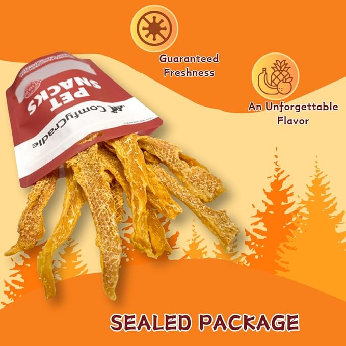 Air-Dried Chicken Jerky Dog Treats, High-Protein & Grain-Free Tender Snacks, All Natural Single Ingredient Training Reward for All Dogs, 5.29 Ounce (2 Pack x 5.29 Ounce(Pack of 2),Chicken)
