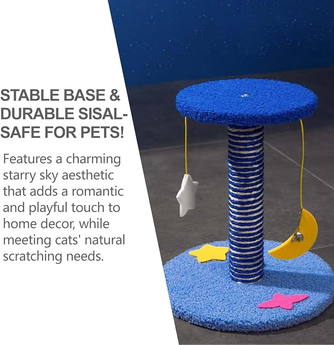 Starry Sky Cat Tree Tower | Multi-Layer Cats Furniture with Space Capsule | Cat Bed & Cat House Combined | Durable Cat Scratching Post for Indoor Cats (12Inch)