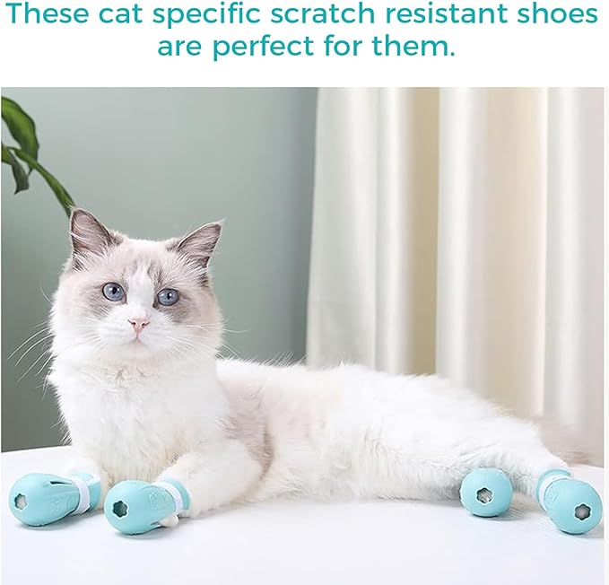 4pcs cat Specific cat Boot Paws Cover Protection paw Shoe paw Wound Boots Silicone Scratch resistants Cats Gloves Shower, Silicone Cats paw Cover, Scratch Resistant, bite resistants