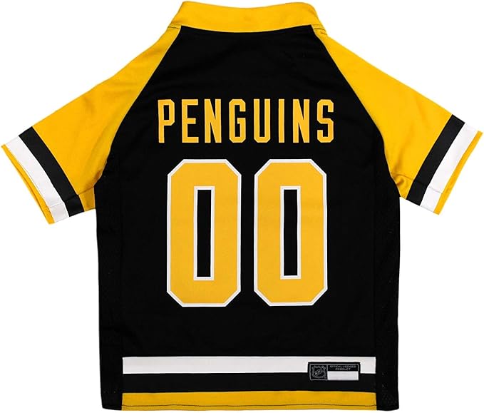 Pets First NHL Pittsburgh Penguins Jersey for Dogs & Cats, Large. - Let Your Pet be a Real NHL Fan!
