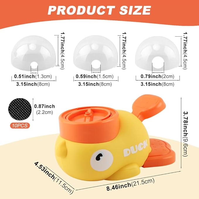 Interactive Dog Puzzle Toy & Slow Feeder, Duck Shape Cat Treat Dispenser for IQ Training, Anti-Gulping to Reduce Bloating, with Anti-Slip Pads for Small Medium Pets
