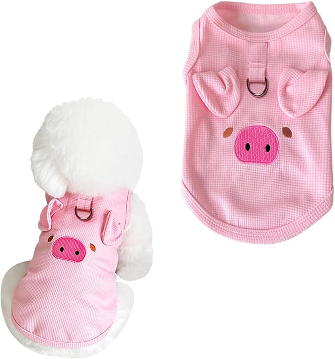 Pig/Panda Printed 3D Cat and Dog Tank Top, Cute Sleeveless Pet Clothing Tank Top for Small and Medium Dogs