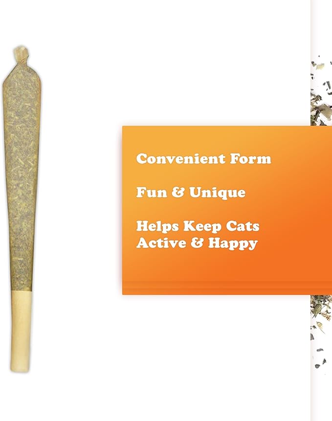 Meowijuana Rollies 2-Pack | Two 6-Packs King Size Catnip Rollies | Hand Harvested and Rolled High Potency Catnip | Grown in North America | Promotes Cat Play