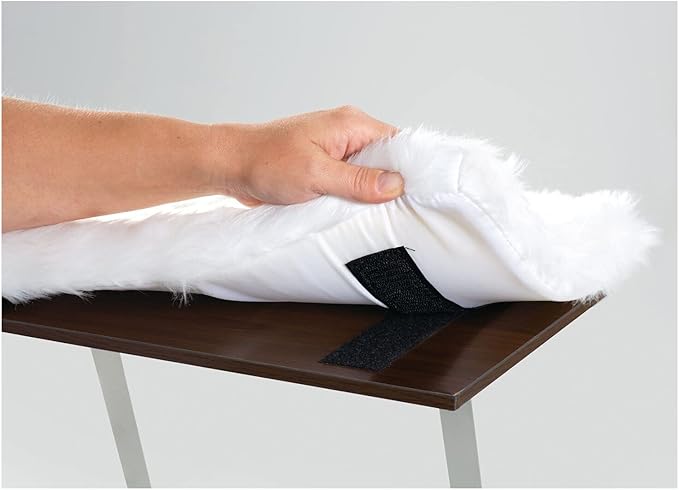 Etna Window Mount Cat Perch - Window Sill Shelf, Padded Cat Wall Bed, Space Saving Furniture for Pets, Removable Faux Sheepskin Cover, Holds 20-35 Pounds