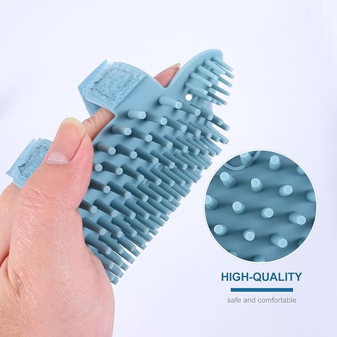 Milisten Cat Corner Self Massager Brush Silicone Pet Grooming Tool for Indoor Cats with Soft Bristles for Loose Hair Removal and Comfortable Massage on Walls and Furniture Corners