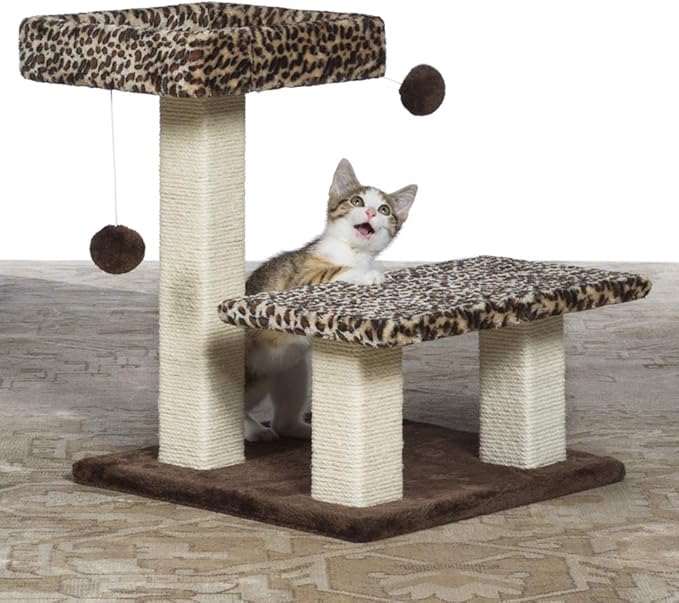 Prevue Pet Products Kitty Power Paws Leopard Terrace Cat Tree