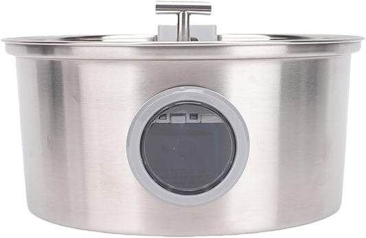 Cat Water Fountain Stainless Steel, Large Capacity 3.2L Automatic Pet Water Dispenser, with Level Window, for Cats and Small Dogs