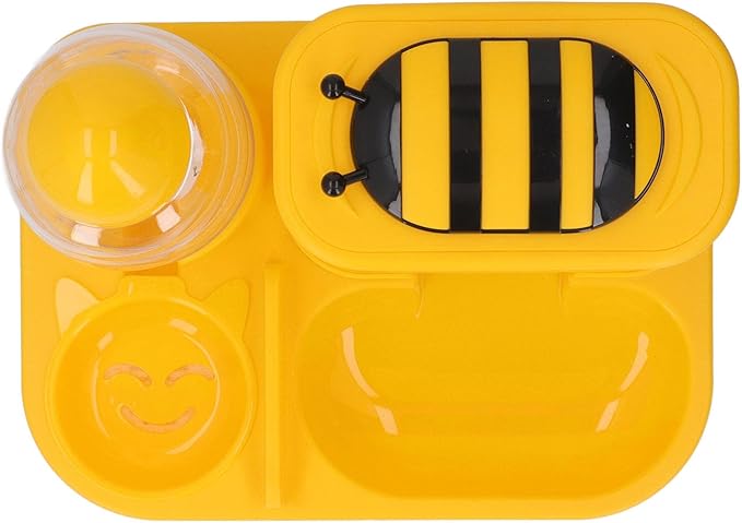 Automatic Cat Feeder, Gravity Feed Technology Large Capacity 7 Days for Small Pets 3 Days for Large Gravity Cat Feeder Automatic Dog with Dry Wet Separation Detachable