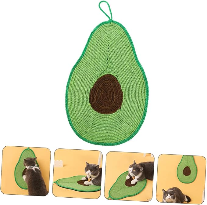 Cat Scratch Pad 16.92X11.02In Household Decorative Scratching Board Adorable Kitten Scratcher Cat Accessory for Indoor Play and Claw Maintenance