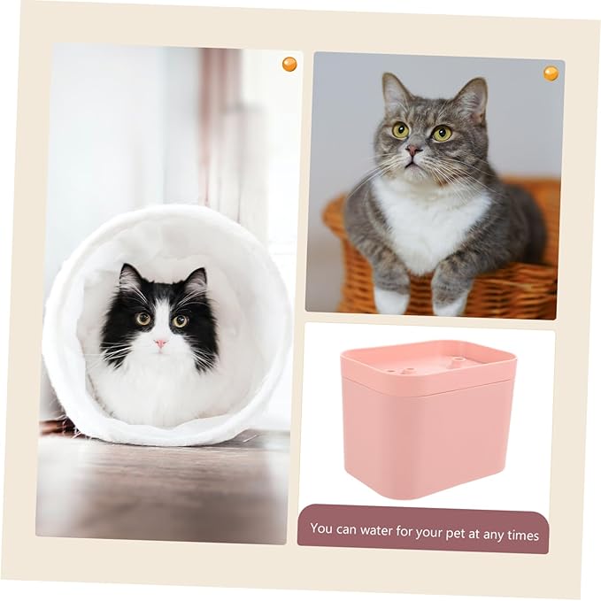 POPETPOP Battery-Operated Pet Water Dispenser Auto Circulating Cat and Dog Drinking Fountain Elegant Flower Shape Easy to Clean