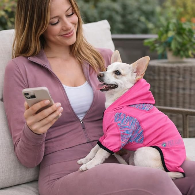 Pet Life ® Active Pawsterity Mediumweight 4-Way-Stretch and Quick Dry Yoga Fitness Year-Round Hooded Tracksuit Dog Sweater