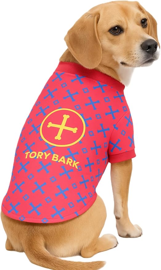 Luxury Designer Dog T Shirt – Cute Puppy Clothes for Small Dogs, Fashion Pet Tee Outfit for French Bulldogs & Chihuahuas, Everything Chic Dog Apparel ToryBark XLarge
