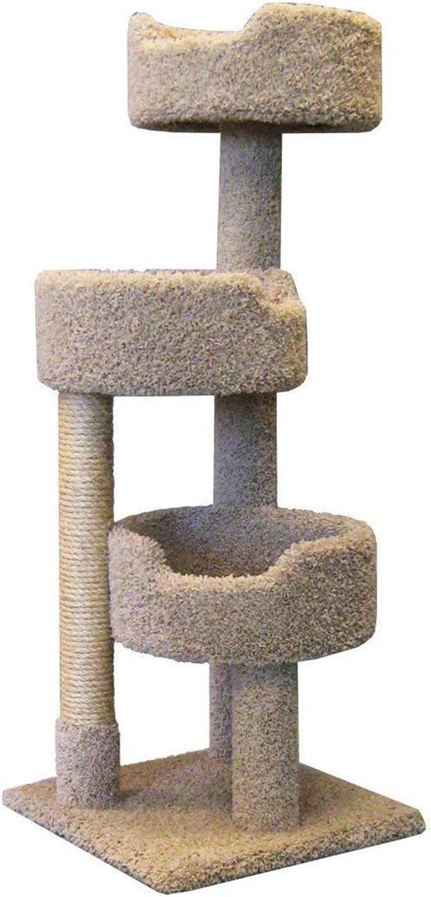 Deluxe Cat Tower with spacious cat perches and scratching post for Large Cats