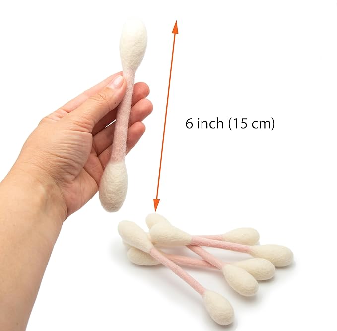 Glaciart One Swabs Cat Toys with Catnip - 6 Pk | Durable for Chew, Cute Cat Toys Interactive Kitty for Boredom, Exercise, & Play | Filled w/Organic Catnip for Anxiety & as Digestive Aid | Gift Idea