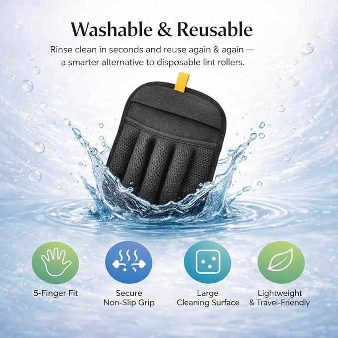 2 PCS Pet Hair Removal Glove for Cats and Dogs - Electrostatic Pet Hair Remover Glove, Reusable Brush Pet Hair Remover for Couch, Carpet, Car Seat & Laundry