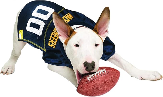 Pets First NCAA College West Virginia Mountaineers Mesh Jersey for DOGS & CATS, X-Small.Licensed Dog Jersey with your Favorite Football/Basketball College Team