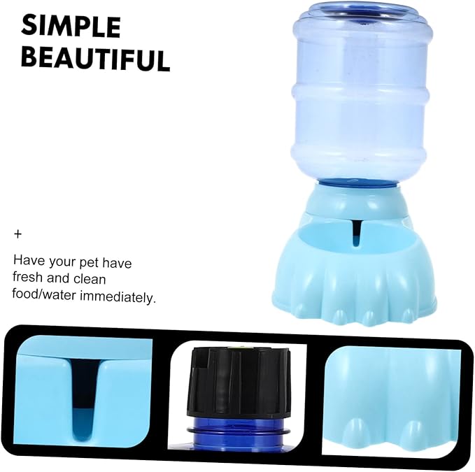 Abaodam 3.8L Automatic Dog Water Dispenser Gravity PET Water Bowl for Cats Dogs Watering System Non-Slip Base Suitable for Home Travel Random Color