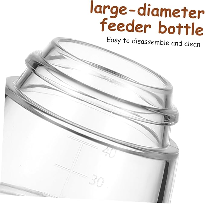 Pet Nursing Bottle for Kittens Puppies Feeding Bottles with Replaceable Nipples Cleaning Brush Safe Ergonomic Design Measurement Marks