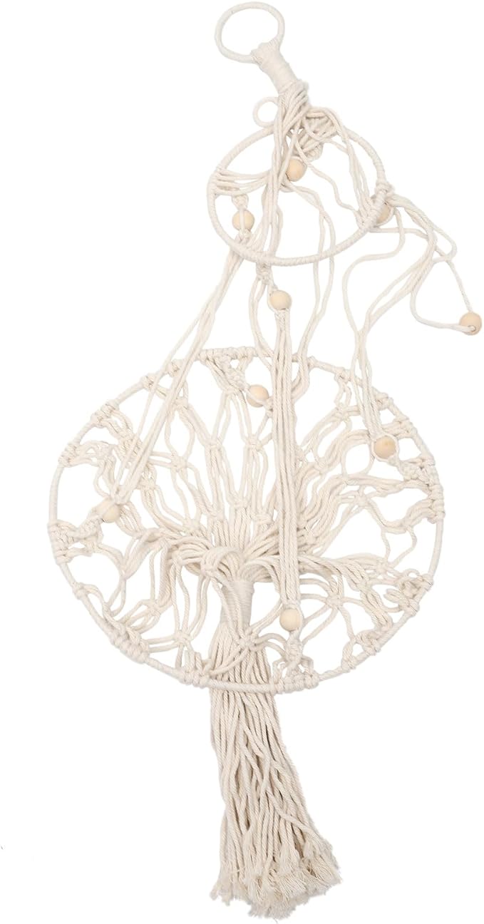 balacoo Macrame Cat Hammock Bed Handwoven Kitten Swing Comfortable Indoor Hanging Nest for Cats to 10 Lbs with 30cm Size Suitable for Home Pet Furniture
