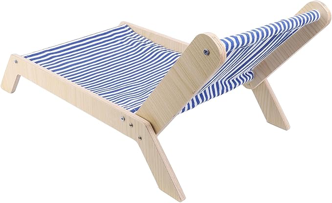 Dioche Cat Hammock Cat Hammock Bed - Wooden Elevated Lounger with Scratching Board for Cats - Cozy Sofa Design - Sturdy Pine Structure - Seasons