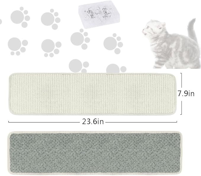 Cat Scratching Pad Natural Sisal Sofa Corner Furniture Protector Scratcher Mats Protecting Carpets and Sofas Couch Corner Furniture Anti-Slip Sisal Cat Repellent Mat for Sofa Bed Desk Legs