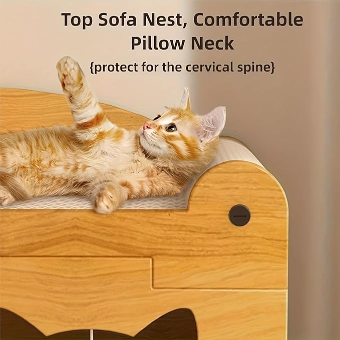 Cat Scratcher Cardboard House, 2 Floor Kitty Scratching Pad Lounger Bed, Kitten Small Animals Play, Rest, Sleep,Scratch Post Box,Durable Board Entertain Feline Friends Prevent Furniture Damage