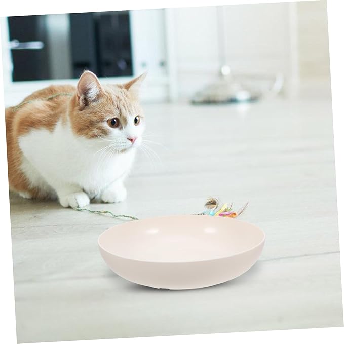 Ipetboom 9pcs Cat Bowls Practical Plastic Feeding Dishes for Cats Kittens Non- Base Easy to Comfortable Mealtime for Indoor Use Mixed Colors