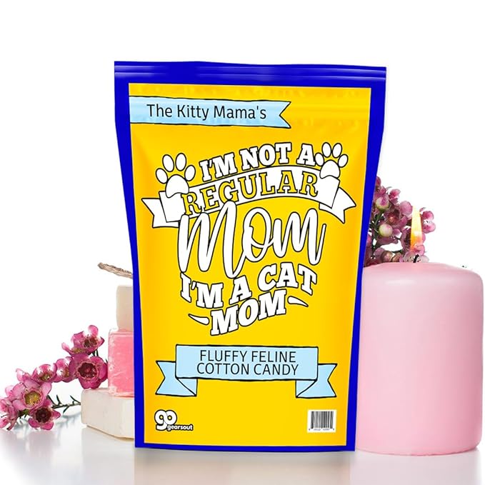Delightful Fluffy Feline Cat Mom Cotton Candy - Gourmet Pet Treats with Irresistible Flavor for Happy Cats - Pouch for Spoiling Your Feline Friend