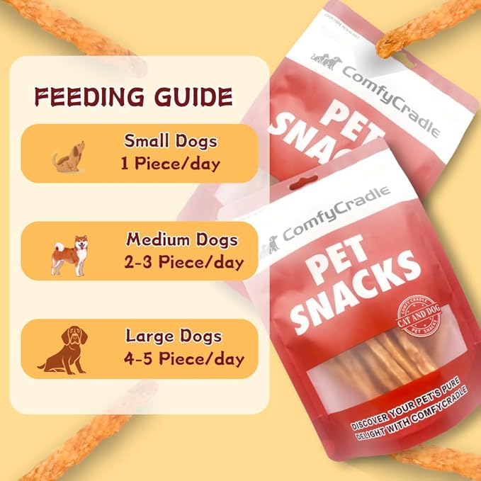 Chicken & Milk Jerky, Irresistible High-Protein Dog Treats, Calcium-Rich Tender Chews for Strong Bones & Teeth, Natural Training Reward (2 Pack x 10.58 Ounce (Pack of 2),Chicken)