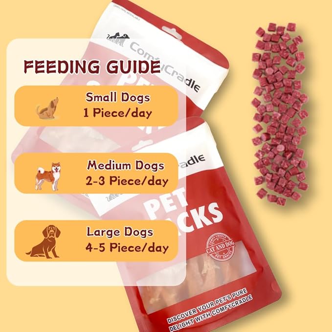 Beef Bites Dog Treats, Made with Real USA Sourced Beef, A Wholesome & Simple Limited Ingredient Soft Chew for Sensitive Stomachs, 14.11 Ounce