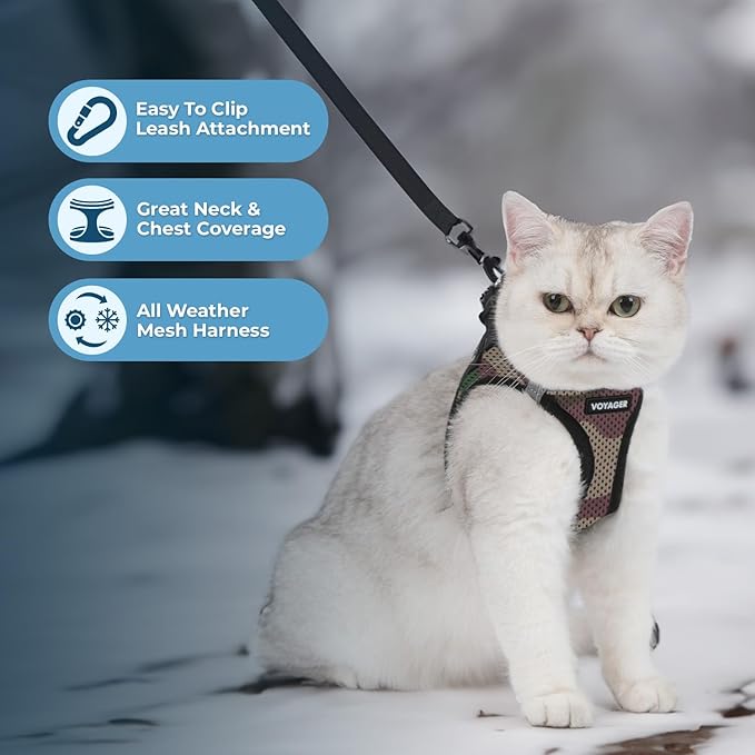 Voyager Step-in Pet Harness - All Weather Mesh, Adjustable Step in Harness for Cats and Dogs by Best Pet Supplies - 307S Army Base, XS