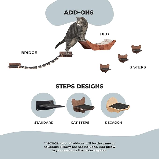 Wall Cat Shelves Wood Shelves Furniture - Wooden Shelf Wall Mounted Furniture - Indoor Cats Rustic Decor Lover Gift (Cat Wall Bed)