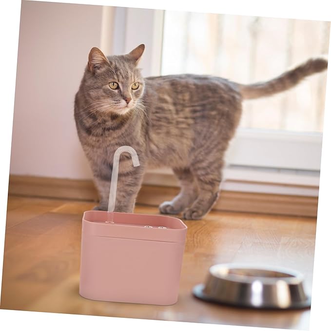 POPETPOP Battery-Operated Pet Water Dispenser Auto Circulating Cat and Dog Drinking Fountain Elegant Flower Shape Easy to Clean