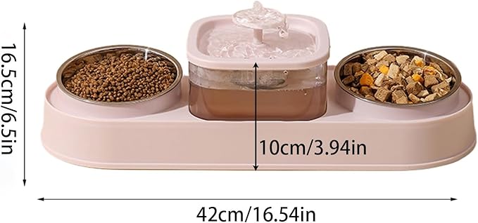 Pet Feeding Bowl Cats Raised Food Small Dog Cats Food Large Capacity Antislip Water Dispenser Waterer Supplies Pet Water Fountain
