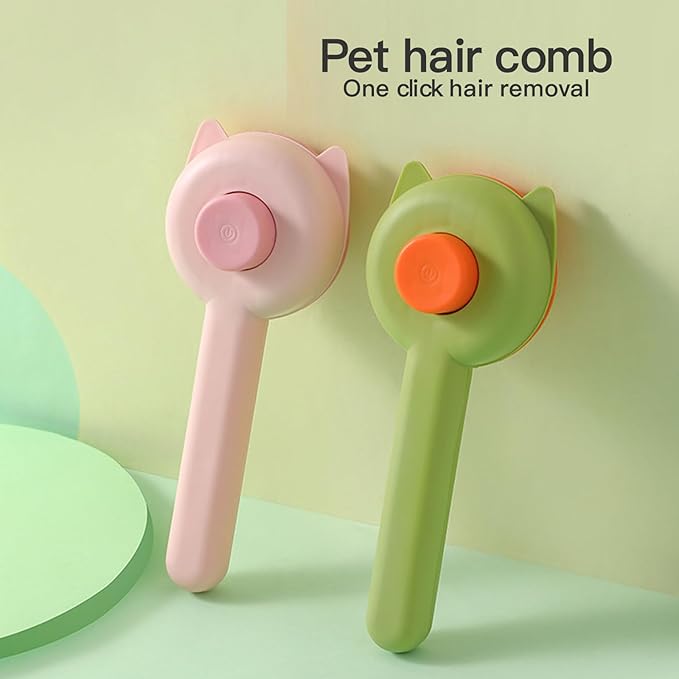 Premium Universal Pet Grooming Brush with Stainless Steel Pins Ideal for All Breeds Long Short Haired Cat and Dog,Ergonomic All-in-One Reduces Tanglesand PromotesHealthy Coat with Gentle (White)