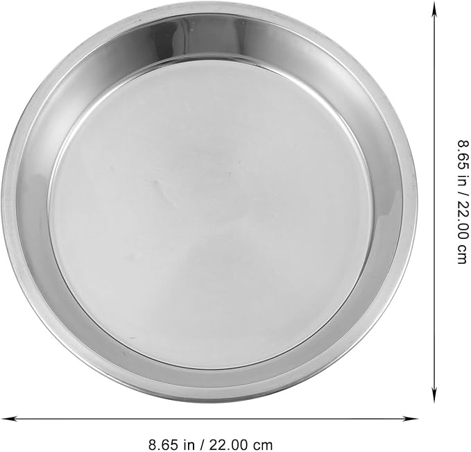 OUNONA 4pcs Stainless Steel Cat Bowls 22cm Multi-Function Metal Pet Basins Wear-Resistant Food Bowls for Household Kitten Feeding and Watering Supplies