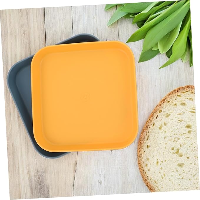 Kisangel 4pcs Multifunctional Pet Food Tray Cat Dog Bowls Shallow Plates for Wet Food Easy-Clean Square Cat Dishes