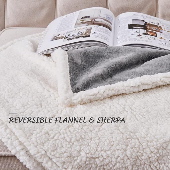 Qeils 1 Pack 3 Dog Blankets for Small Dogs - 3 pcs Waterproof Dog Blanket Washable - Soft Sherpa Fleece Puppy Blanket for Kitten Doggy, Warm Cat Blankets for Indoor Cats, 16"X23", Grey