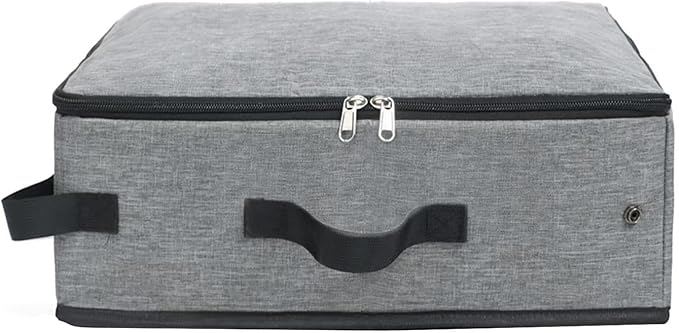 Foldable Cat Litter Box Enclosure Portable Oxford Cloth Pet Litter Tray Container for Travel Kitten- Grey