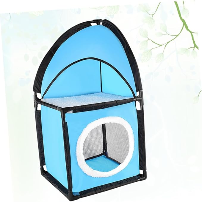 Toddmomy Cat Tree Scratcher with Tunnel Design Indoor Cat House Bed for Kittens and Pets Durable Fabric Furniture Protecting Play Tower