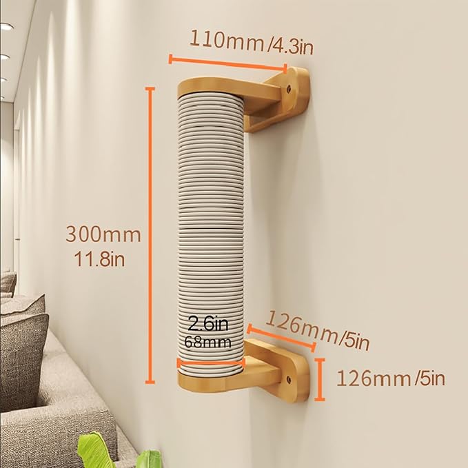 Cat Wall Furniture, Cat Wall Steps with Hemp Rope Covered, Cat Wall Stairs, Wall Mounted Cat Hammock, Cat Shelves for Sleeping, Climbing and Lounging (Color : Column)