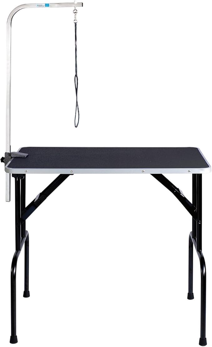 Pet Edge Master Equipment Heavy Duty Grooming Table with Arm – Easy to Clean Grooming Table for Animals up to 220 Pounds