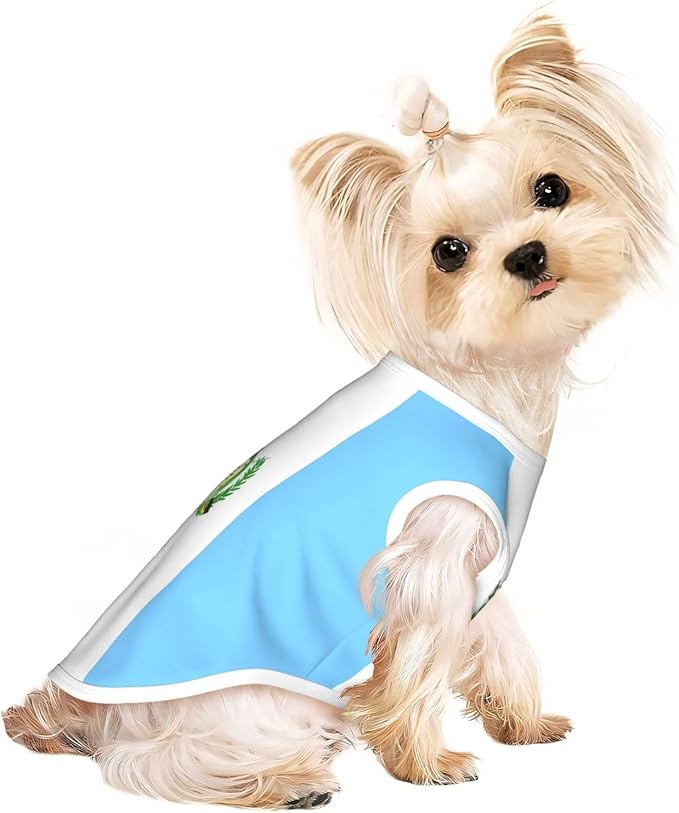 Guatemala Guatemalan Flag Dog Shirts Sleeveless Puppy Cotton T-Shirts Breathable Dog Clothes Pet Apparel Tank Top Pullover Doggy Sweatshirt Cozy Canine Wear for Small Dogs Cats Brown Small